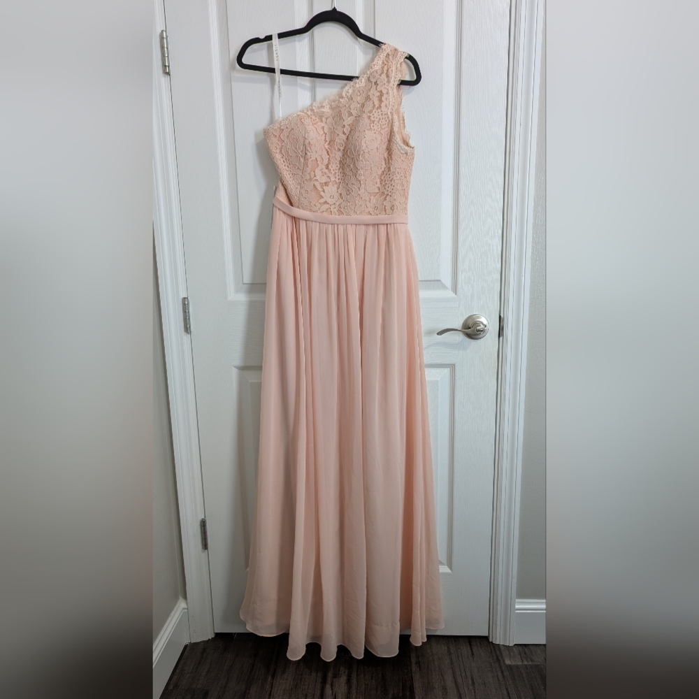 Azazie Demi in Pearl Pink